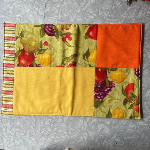 HANDMADE 6 Placemats & New! SIMONS 4 Napkins - Lemon Yellow Organic Cotton - Picture 3 of 10